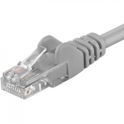 PremiumCord Patch kabel UTP RJ45-RJ45 level 5e 0.1m šedá sputp001