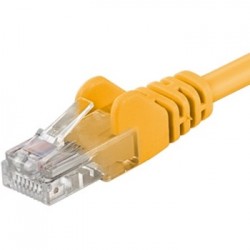 PremiumCord Patch kabel UTP RJ45-RJ45 CAT6 0.5m žlutá sp6utp005Y