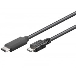 PremiumCord USB-C/male - USB 2.0 Micro-B/Male, černý, 1m ku31cb1bk