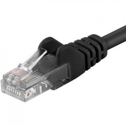 PremiumCord Patch kabel UTP RJ45-RJ45 level 5e 1,5m, černý sputp015C