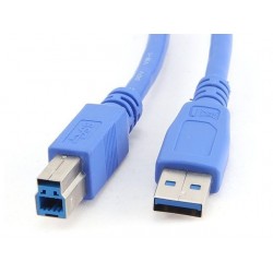 Gembird kabel USB 3.0 AM-BM, 50cm, modrý CCP-USB3-AMBM-0.5M