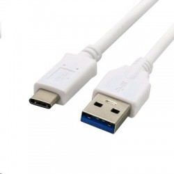 Kabel C-TECH USB 3.0 AM na Type-C kabel (AM/CM), 1m, bílý CB-USB3C-10W