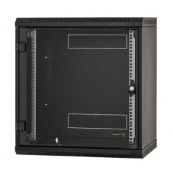 Nástěnný rack RUA 9U/600mm odn.boč+skl.dv.černý RUA-09-AS6-BAX-A1