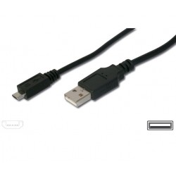 Kabel micro USB 2.0, A-B 1,5m, pro rychlé nabíjení ku2m15f