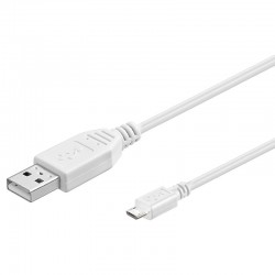 PremiumCord Kabel micro USB 2.0, A-B 0,5m, bílá ku2m05fw