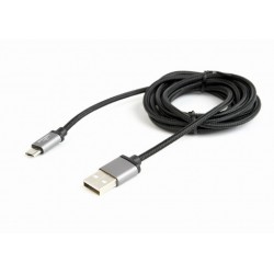 GEMBIRD Opletaný MicroUSB - USB 2.0,  M/M, 1,8 m, černý...