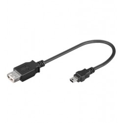 PremiumCord USB redukce kabel USB A/female - Mini 5pin USB/male...