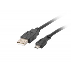 LANBERG Kabel USB 2.0 AM/Micro, 1m, černý CA-USBM-10CC-0010-BK