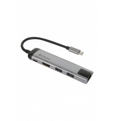 Verbatim USB-C dock,2x USB-A, HDMI, gigabitový ethernet 49141