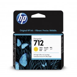 HP 712 29-ml Yellow DesignJet Ink Cartridge 3ED69A