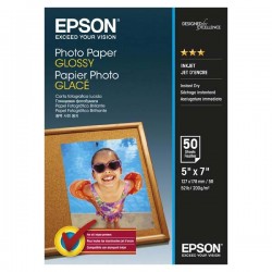 Epson Glossy Photo Paper, foto papier, lesklý, biely, 13x18cm, 200...