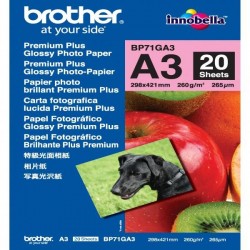 Brother Glossy Photo Paper, foto papier, lesklý, biely, A3, 260...