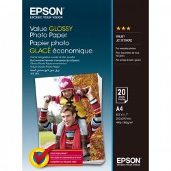 Epson Value Glossy Photo Paper, foto papier, lesklý, biely, A4, 183...