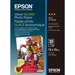 Epson Value Glossy Photo Paper, foto papier, lesklý, biely,...