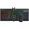 Marvo CM305, RGB sada klávesnice s hernou myšou a slúchadlami, US, herná, membránová, čierna, RGB podsvietená CM305 US