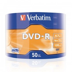 Verbatim DVD-R, 43788, 50-pack, 4.7GB, 16x, 12cm, Matt Silver,...
