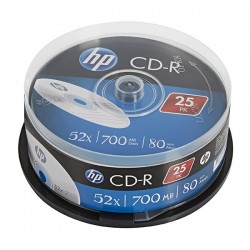 HP CD-R, CRE00015-3, 25-pack, 700MB, 52x, 80min., 12cm, bez...