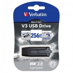 Verbatim USB flash disk, USB 3.0 (3.2 Gen 1), 256GB, V3, Store N...