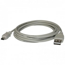 Kábel USB (2.0), USB A M- USB mini M (5 pin), 2m, čierny, Logo,...
