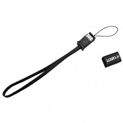 Kábel USB (2.0), USB A M- USB mini M (5 pin), 0.3m, čierny, Logo,...