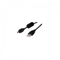 Kábel USB (2.0), USB A M- 4 pin M, 1.8m, čierny, Logo, blistr, FUJI...