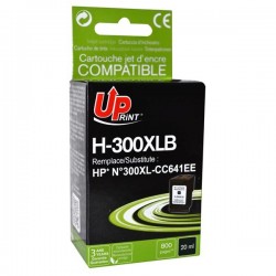 UPrint kompatibil. ink s CC641EE, HP 300XL, black, 19ml, H-300XL-B,...