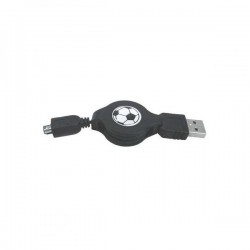 Kábel USB (1.1), USB A  M- 4 pin M, 0.7m, čierny, Logo, HIROSE 14870
