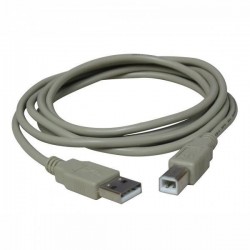 Kábel USB (2.0), USB A M- USB B M, 3m, šedý, Logo 10219