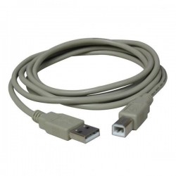 Kábel USB (2.0), USB A M- USB B M, 3m, šedý, Logo, blistr 17059