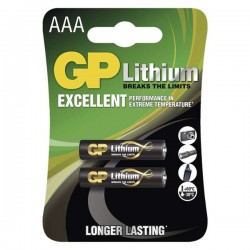 Batéria líthiová, AAA, 1.5V, GP, blister, 2-pack B15112