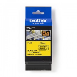 Brother originál páska do tlač. štítkov FLE-6511, čierny tlač/žltý...