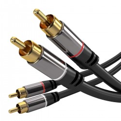 PremiumCord HQ stíněný kabel 2x CINCH-2x CINCH M/M 5m kjqccmm5