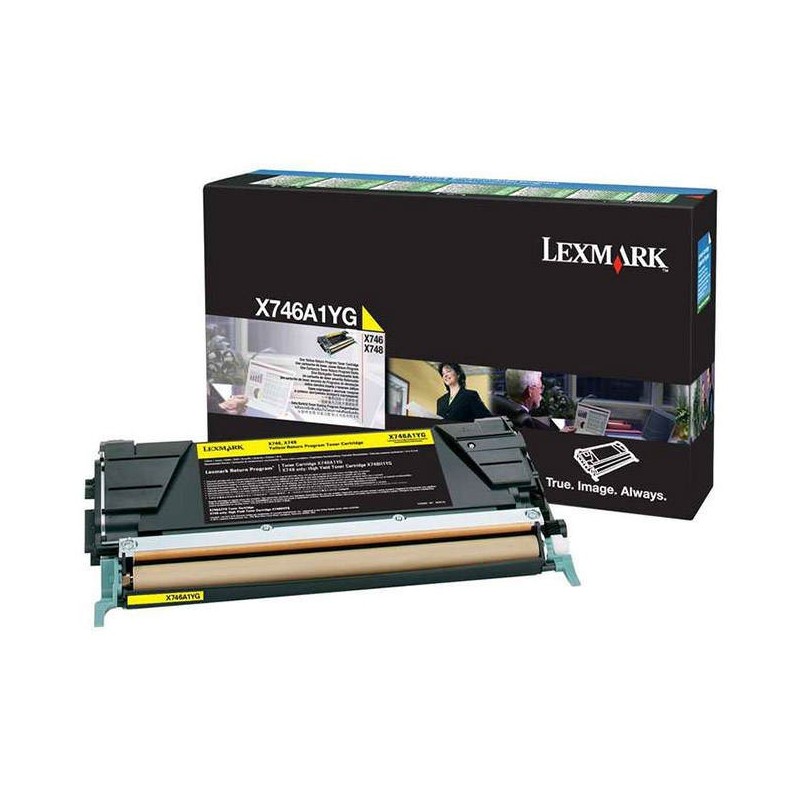 Lexmark originál toner X746A1YG, yellow, 7000str., return, Lexmark X746DE, X748DE, X748DTE