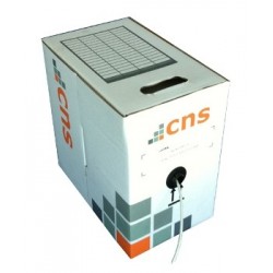 CNS kabel UTP, Cat5E, drát, PVC, Eca, box 305m - šedá KLEXI65504A