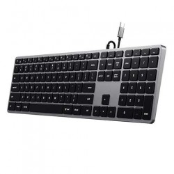 Satechi klávesnica Slim W3 Wired Backlit Keyboard - Space Gray...