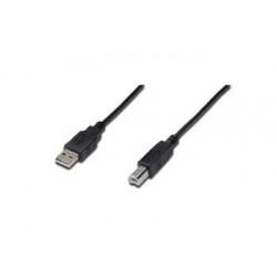 Digitus Připojovací kabel USB 2.0, typ A - B M / M, 3,0 m, černý...