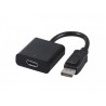 Gembird adaptér DisplayPort (M) na HDMI (F), kábel 0.1m, čierny A-DPM-HDMIF-002