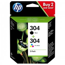 HP originál ink sada 3JB05AE, HP 304, black + color,...