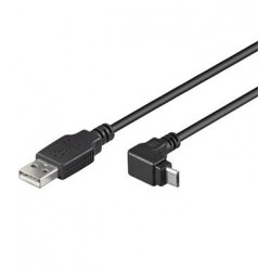 PremiumCord Kabel micro USB 2.0, A-B, 90°, 1m ku2m1f-90