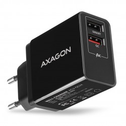 AXAGON ACU-QS24 wall charger Smart 5V 1,2A + 1x QC3.0, 24W, black