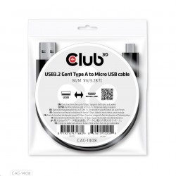 Club3D Kabel USB 3.2 Gen1 Type-A to Micro USB Cable M/M, 1m CAC-1408