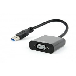 Gembird adaptér USB 3.0 (M) na VGA (F), čierny, blister AB-U3M-VGAF-01