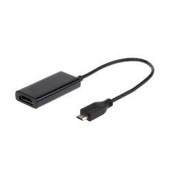 Gembird adaptér HDTV microUSB (M) na HDMI (F), 5-pin MHL, čierny...