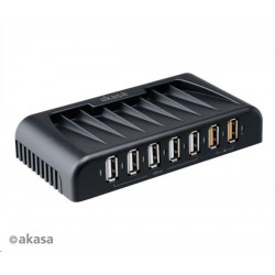 AKASA HUB USB Connect 7FC, 5x USB 2.0, 2 nabíjecí porty USB,...