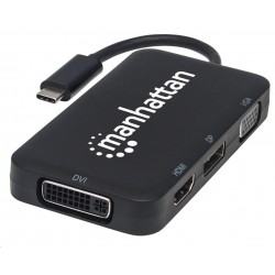 MANHATTAN Dokovací stanice USB-C na HDMI/DP/VGA/DVI 152600
