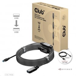 Club3D Kabel USB 3.2 Gen1 Active Repeater Cable M/F 28AWG, 15m...
