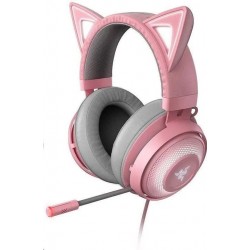 RAZER sluchátka Kraken Kitty, USB Headset, Chroma, Quartz / růžová...
