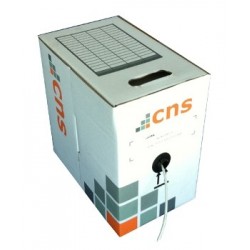 CNS kabel FTP, Cat5E, drôt, PVC, Eca, box 100m - šedá 0101