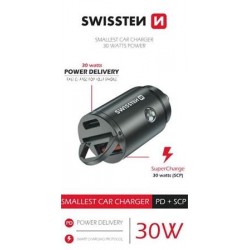 SWISSTEN CL ADAPTÉR POWER DELIVERY USB-C + SUPER CHARGE 3.0 30W...