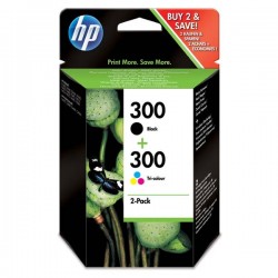 HP originál ink CN637EE, HP 300, black/color, blister, 2 x 200str.,...